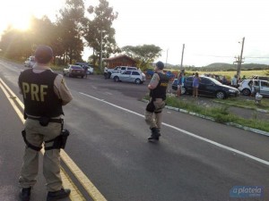 Policiais rodoviários fizeram grande operação na região de Rosário do Sul. Foto Divulgação